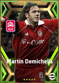 Martín Demichelis eFootball 2026 player card, 82 OVR DMF