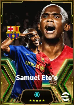 Samuel Eto'o eFootball 2026 player card, 85 OVR CF