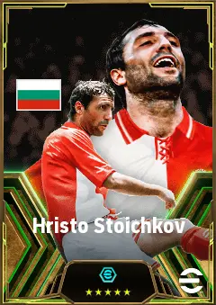 Hristo Stoichkov eFootball 2026 player card, 84 OVR CF