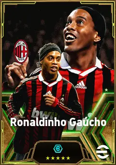 Ronaldinho Gaúcho eFootball 2026 player card, 85 OVR LWF