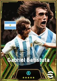 Gabriel Batistuta eFootball 2026 player card, 84 OVR CF