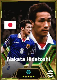 Nakata Hidetoshi eFootball 2026 player card, 81 OVR RMF