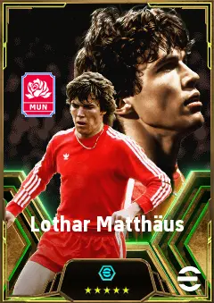 Lothar Matthäus eFootball 2026 player card, 85 OVR DMF