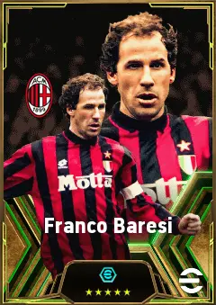 Franco Baresi eFootball 2026 player card, 85 OVR CB