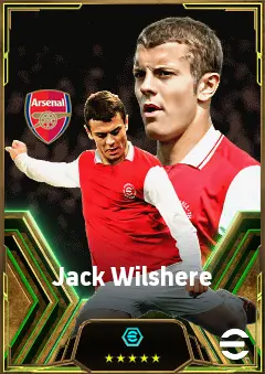Jack Wilshere eFootball 2026 player card, 82 OVR CMF