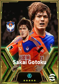 Sakai Gotoku eFootball 2026 player card, 80 OVR LB