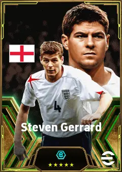 Steven Gerrard eFootball 2026 player card, 85 OVR CMF