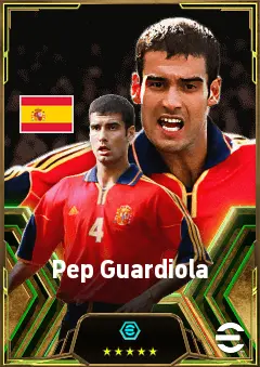 Pep Guardiola eFootball 2026 player card, 83 OVR DMF
