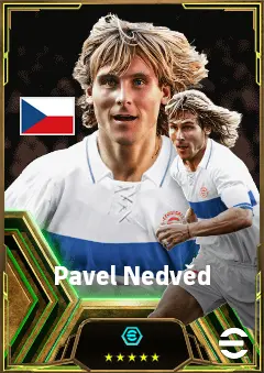 Pavel Nedvěd eFootball 2026 player card, 85 OVR LMF