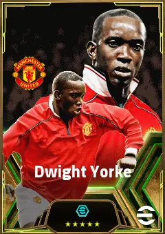 Dwight Yorke eFootball 2026 player card, 83 OVR CF