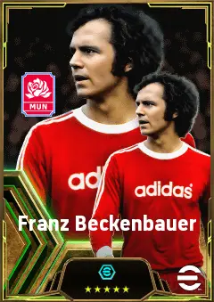 Franz Beckenbauer eFootball 2026 player card, 84 OVR CB