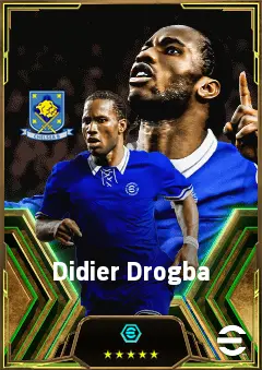 Didier Drogba eFootball 2026 player card, 85 OVR CF
