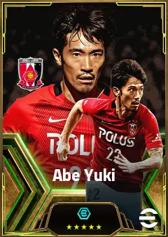 Abe Yuki eFootball 2026 player card, 80 OVR DMF