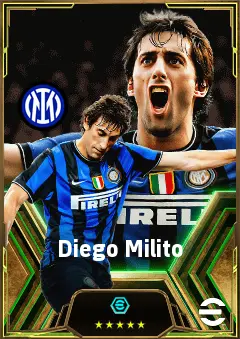 Diego Milito eFootball 2026 player card, 84 OVR CF