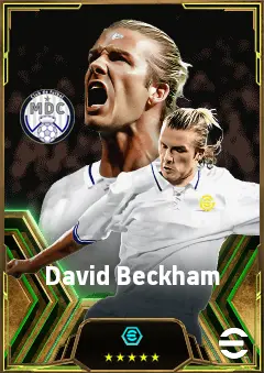 David Beckham eFootball 2026 player card, 84 OVR CMF