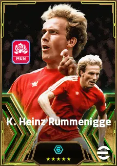 K. Heinz Rummenigge eFootball 2026 player card, 85 OVR CF