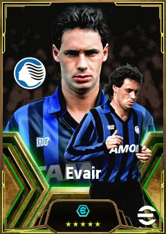 Evair eFootball 2026 player card, 82 OVR CF