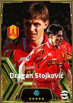 Dragan Stojković eFootball 2026 player card, 83 OVR AMF