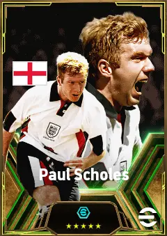 Paul Scholes eFootball 2026 player card, 85 OVR AMF