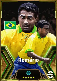 Romário eFootball 2026 player card, 85 OVR CF