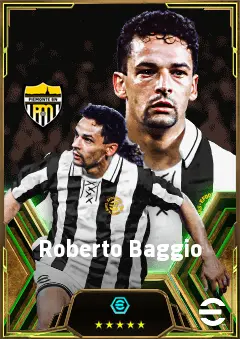 Roberto Baggio eFootball 2026 player card, 85 OVR AMF