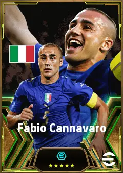 Fabio Cannavaro eFootball 2026 player card, 85 OVR CB