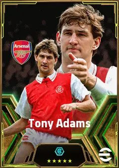 Tony Adams eFootball 2026 player card, 84 OVR CB