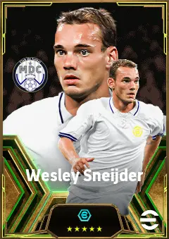 Wesley Sneijder eFootball 2026 player card, 84 OVR CMF