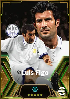 Luís Figo eFootball 2026 player card, 85 OVR RWF