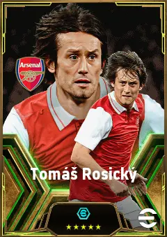 Tomáš Rosický eFootball 2026 player card, 82 OVR AMF