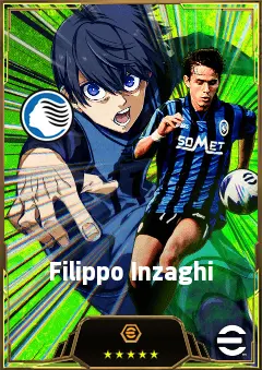 Filippo Inzaghi eFootball 2026 player card, 80 OVR CF