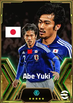 Abe Yuki eFootball 2026 player card, 81 OVR DMF