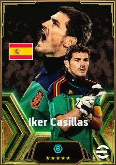 Iker Casillas eFootball 2026 player card, 85 OVR GK