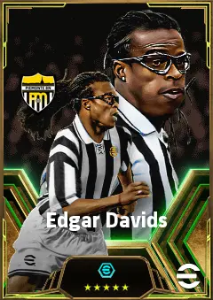 Edgar Davids eFootball 2026 player card, 84 OVR DMF