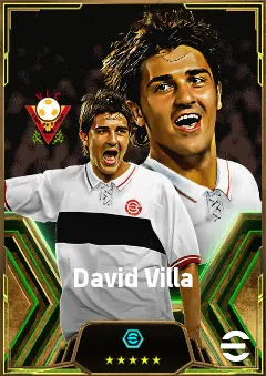 David Villa eFootball 2026 player card, 85 OVR CF