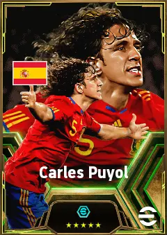 Carles Puyol eFootball 2026 player card, 85 OVR CB