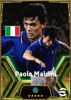Paolo Maldini eFootball 2026 player card, 85 OVR LB