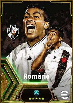 Romário eFootball 2026 player card, 83 OVR CF
