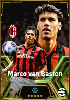 Marco van Basten eFootball 2026 player card, 85 OVR CF