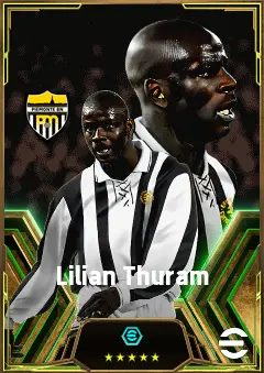 Lilian Thuram eFootball 2026 player card, 85 OVR RB