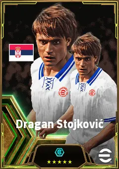 Dragan Stojković eFootball 2026 player card, 84 OVR AMF