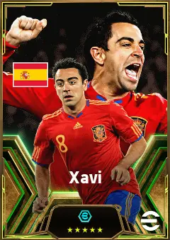 Xavi eFootball 2026 player card, 85 OVR AMF