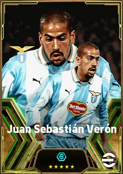 Juan Sebastián Verón eFootball 2026 player card, 85 OVR DMF