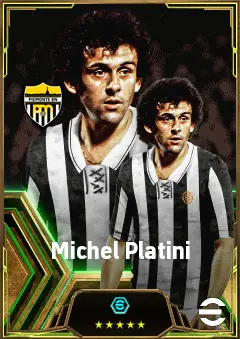 Michel Platini eFootball 2026 player card, 86 OVR AMF