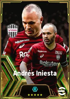 Andrés Iniesta eFootball 2026 player card, 81 OVR CMF