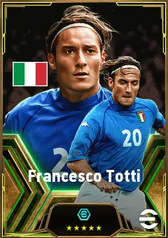 Francesco Totti eFootball 2026 player card, 85 OVR AMF