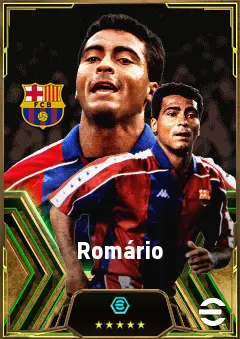 Romário eFootball 2026 player card, 85 OVR CF