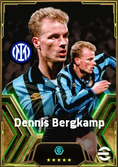 Dennis Bergkamp eFootball 2026 player card, 84 OVR CF
