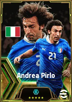 Andrea Pirlo eFootball 2026 player card, 85 OVR DMF