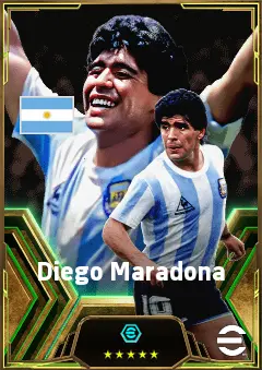 Diego Maradona eFootball 2026 player card, 86 OVR AMF